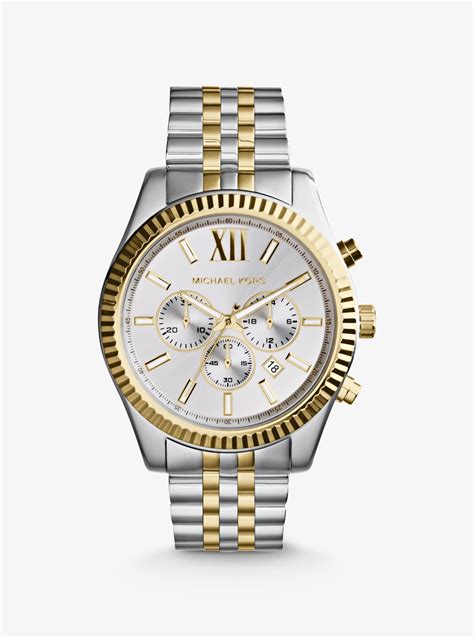 gold silber michael kors uhr|saks Michael Kors watches.